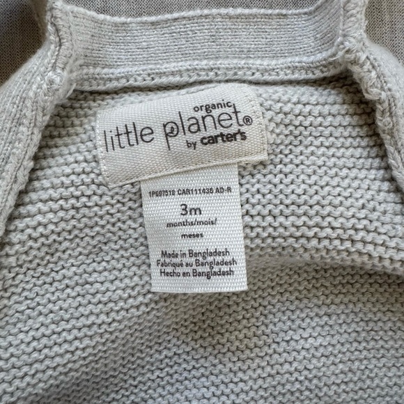 Little Planet by Carters Organic Knit Overalls - Size 3 Months - Picture 4 of 4